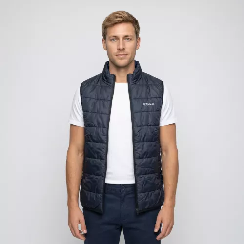 Blue bodywarmer face