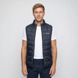 Blue bodywarmer face